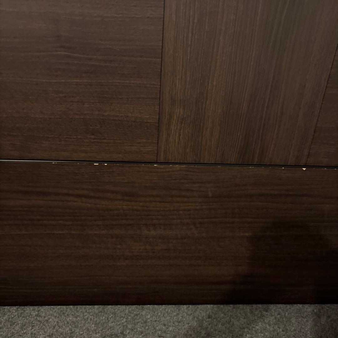 ドリームベッド◾️シングルベッドフレーム ヘッドボード付き　ウォールナット　日本製