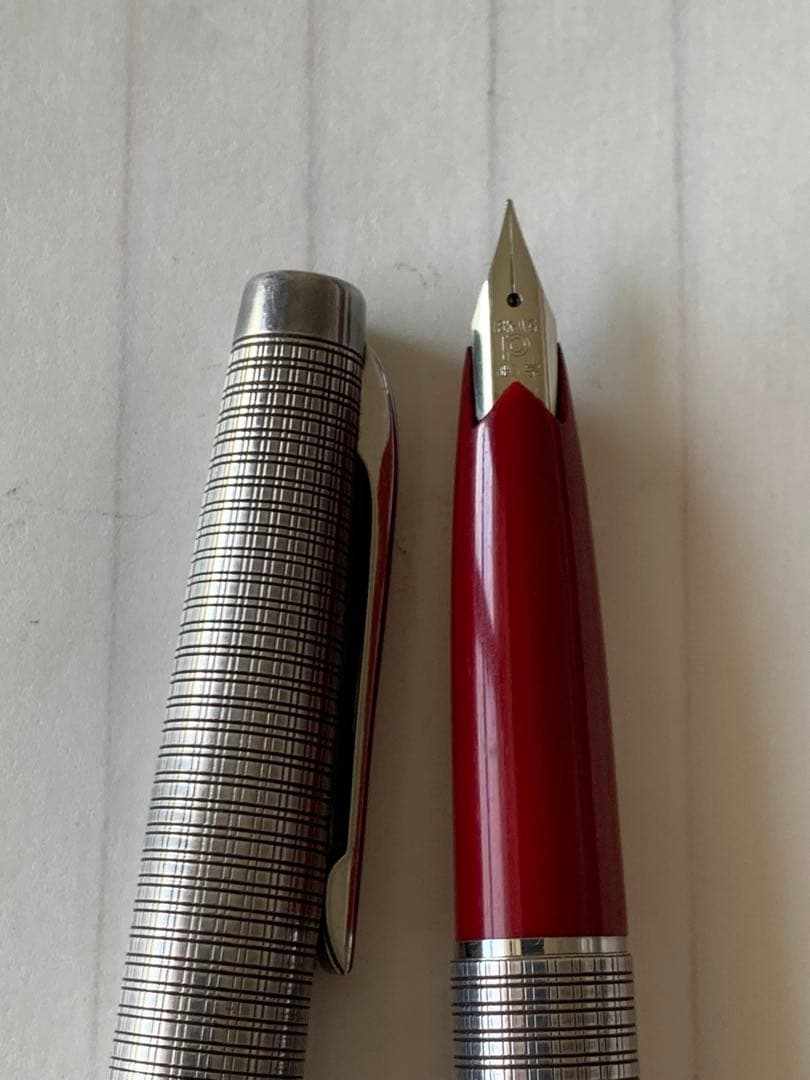 プラチナ シルバー 万年筆 18K WG