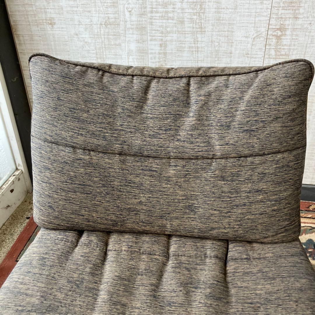 ② 北欧レトロ ミキモク 雅 木製フレーム アームレスチェア 一人掛けソファー