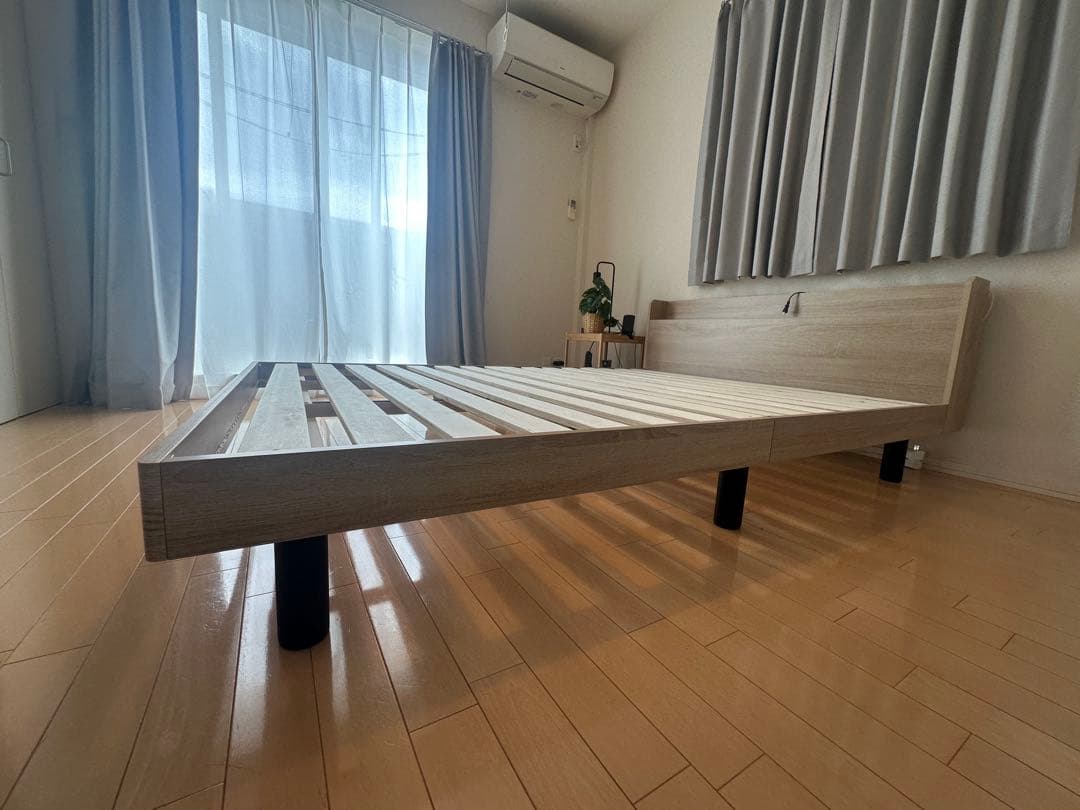 ニトリ　ダブル 棚付きすのこベッド (MRS NA)