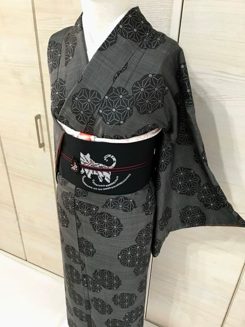 ご成約　２点おまとめ　洒落た大人の【本場大島紬】一元式　正絹　逸品❗️裄長め