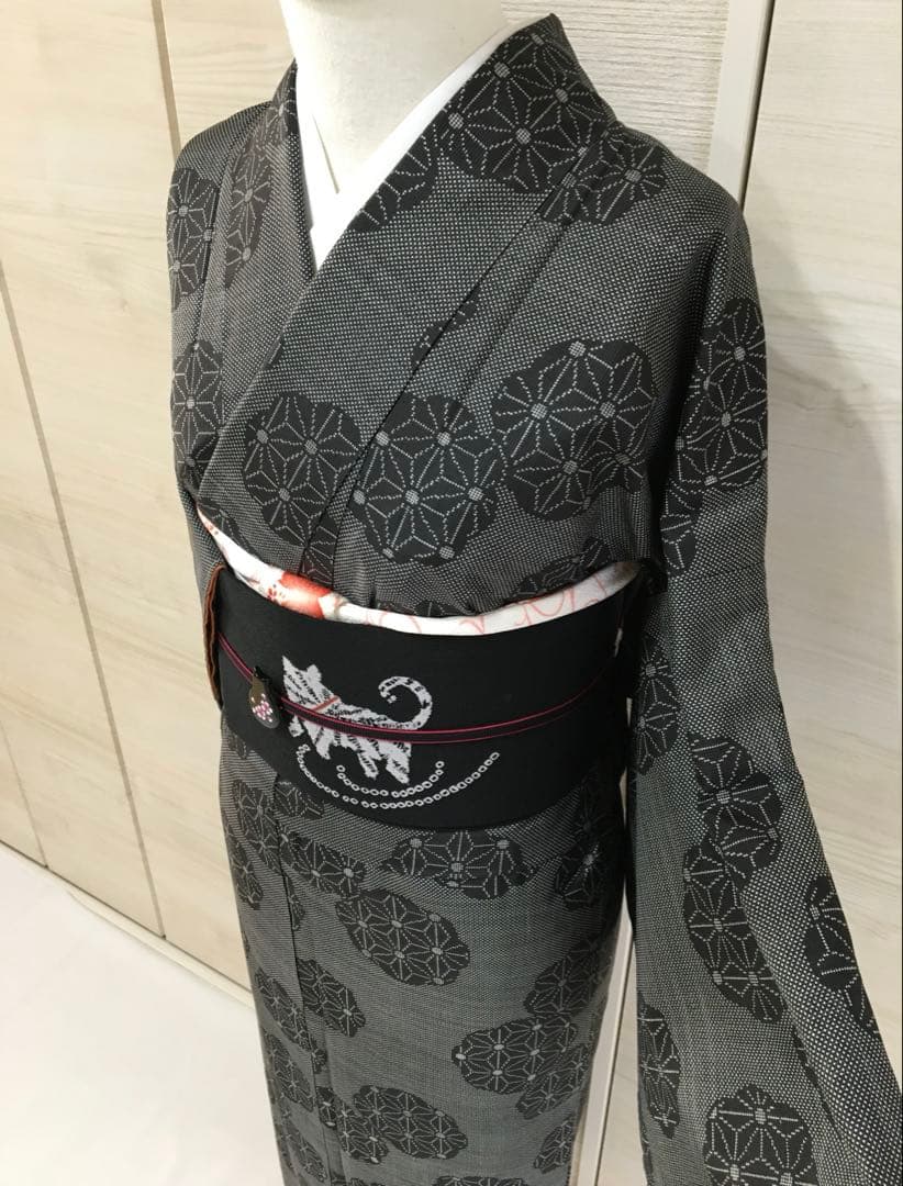 ご成約　２点おまとめ　洒落た大人の【本場大島紬】一元式　正絹　逸品❗️裄長め