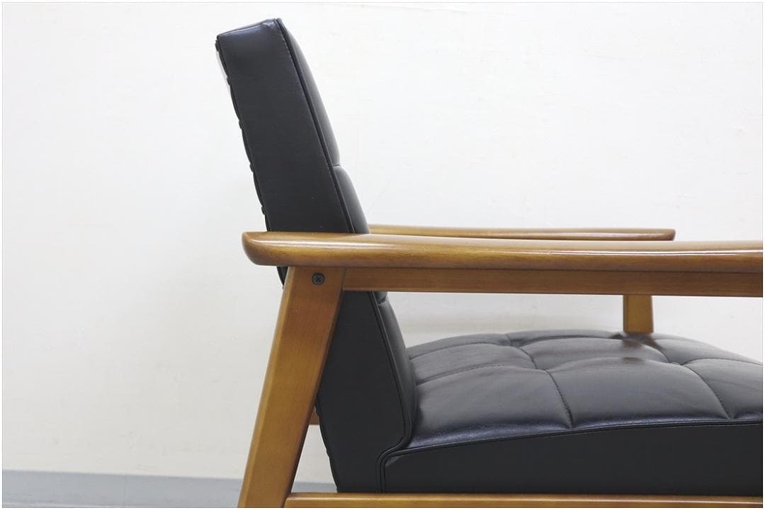 カリモク60 ロクマル Kチェア 1シーター スタンダード ブラック ソファ