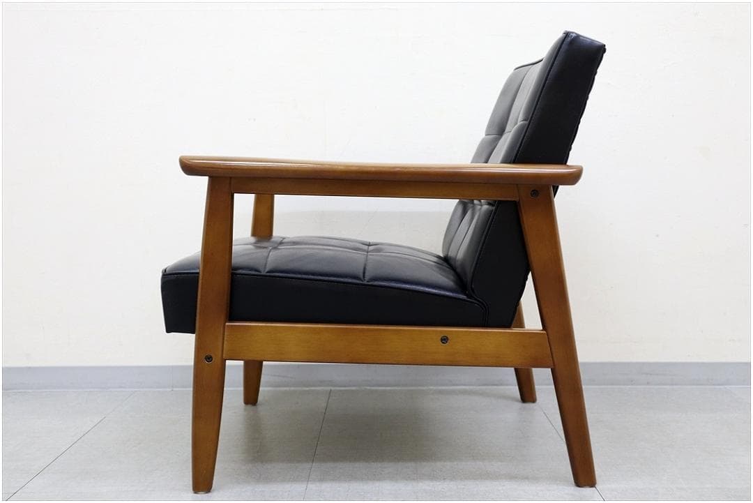 カリモク60 ロクマル Kチェア 1シーター スタンダード ブラック ソファ