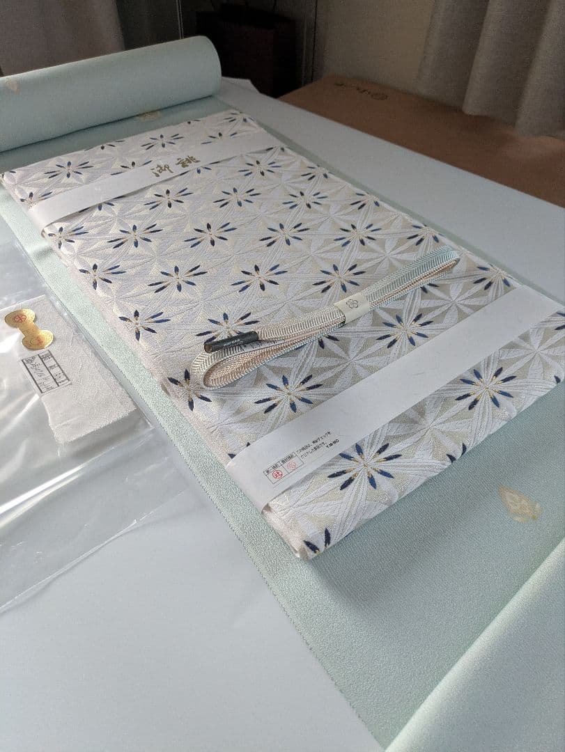 正絹西陣織七宝藤本仁9寸名古屋帯お仕立て上がり