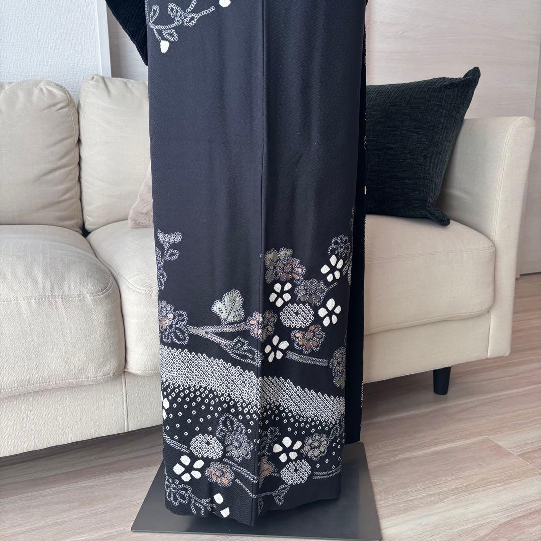 訪問着　フルセット　着物　帯　帯締め　帯締め　黒