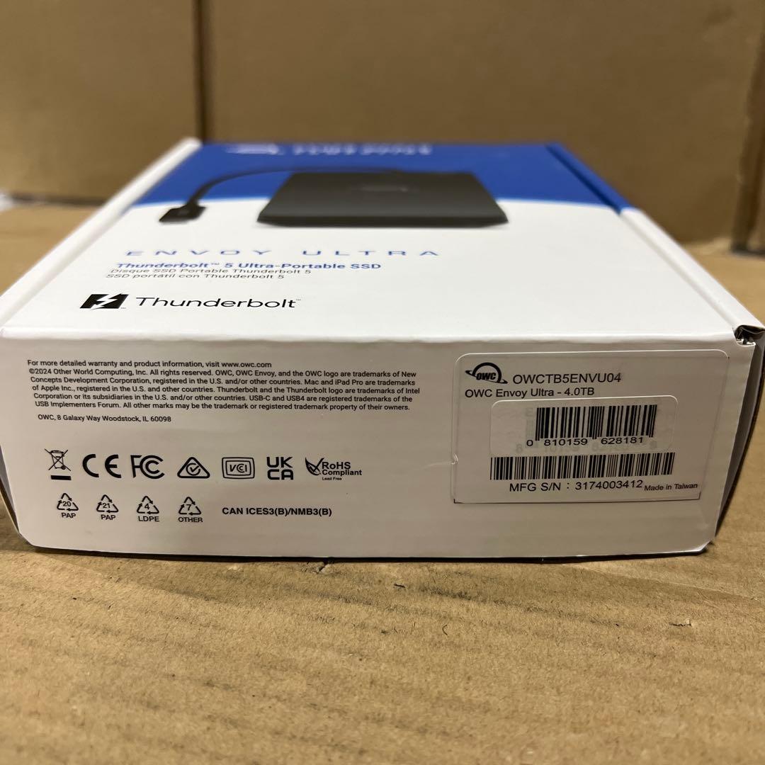 OWC Envoy Ultra Thunderbolt 5 外付けSSD 4T