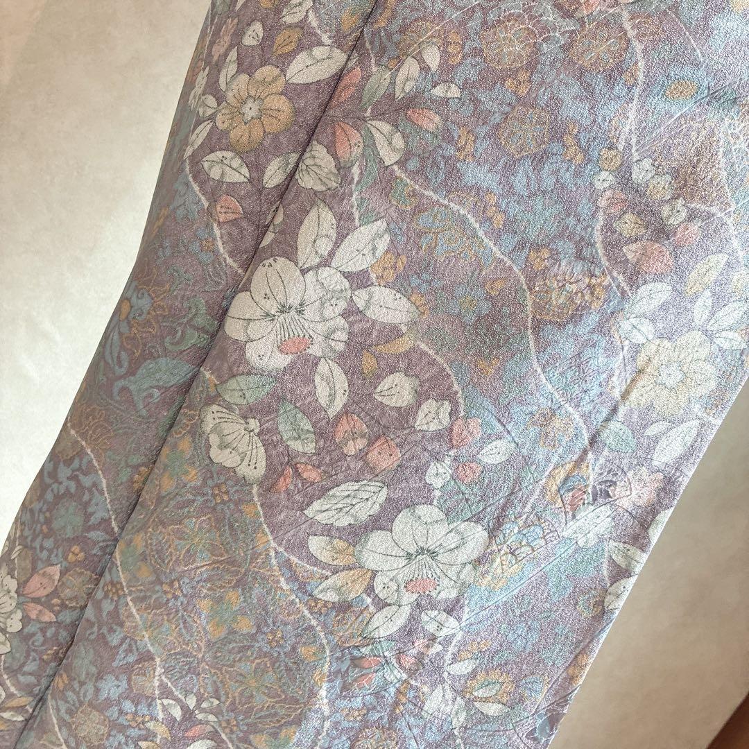 小紋　フルセット　着物　辻ヶ花　洗える着物　大人やさしさ　しつけ糸付き　G8