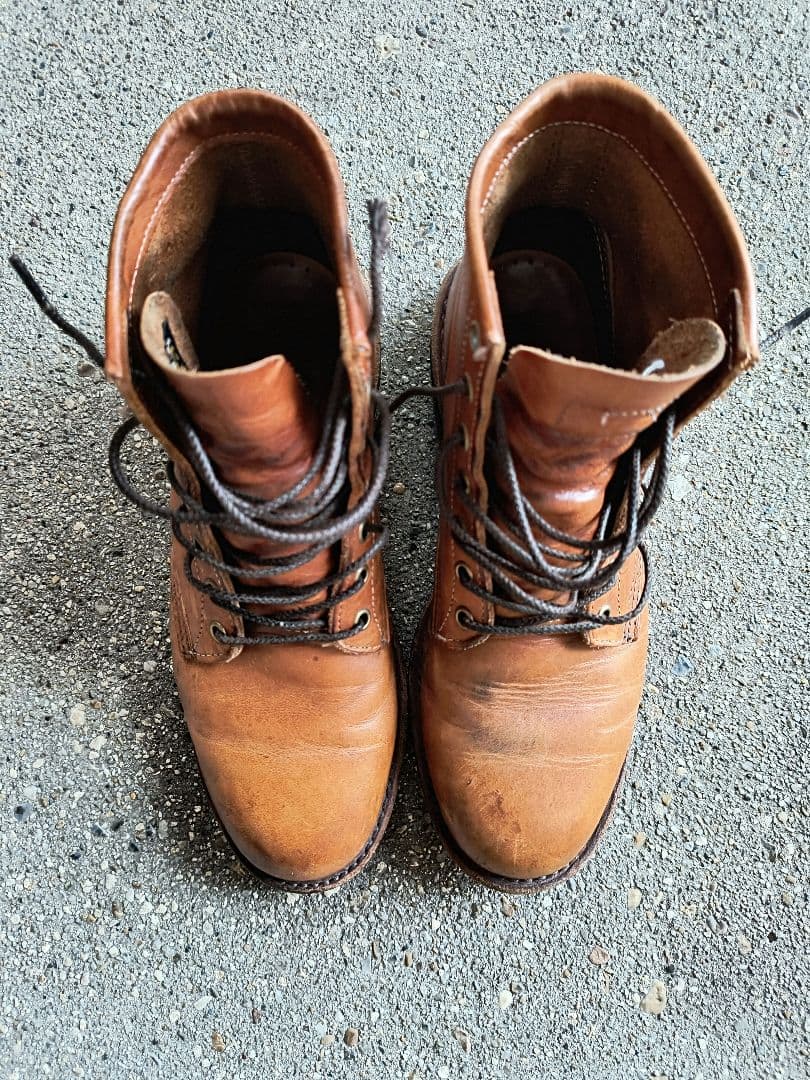 N*u様 CHIPPEWA ブラウンレザー ワークブーツ US8.5