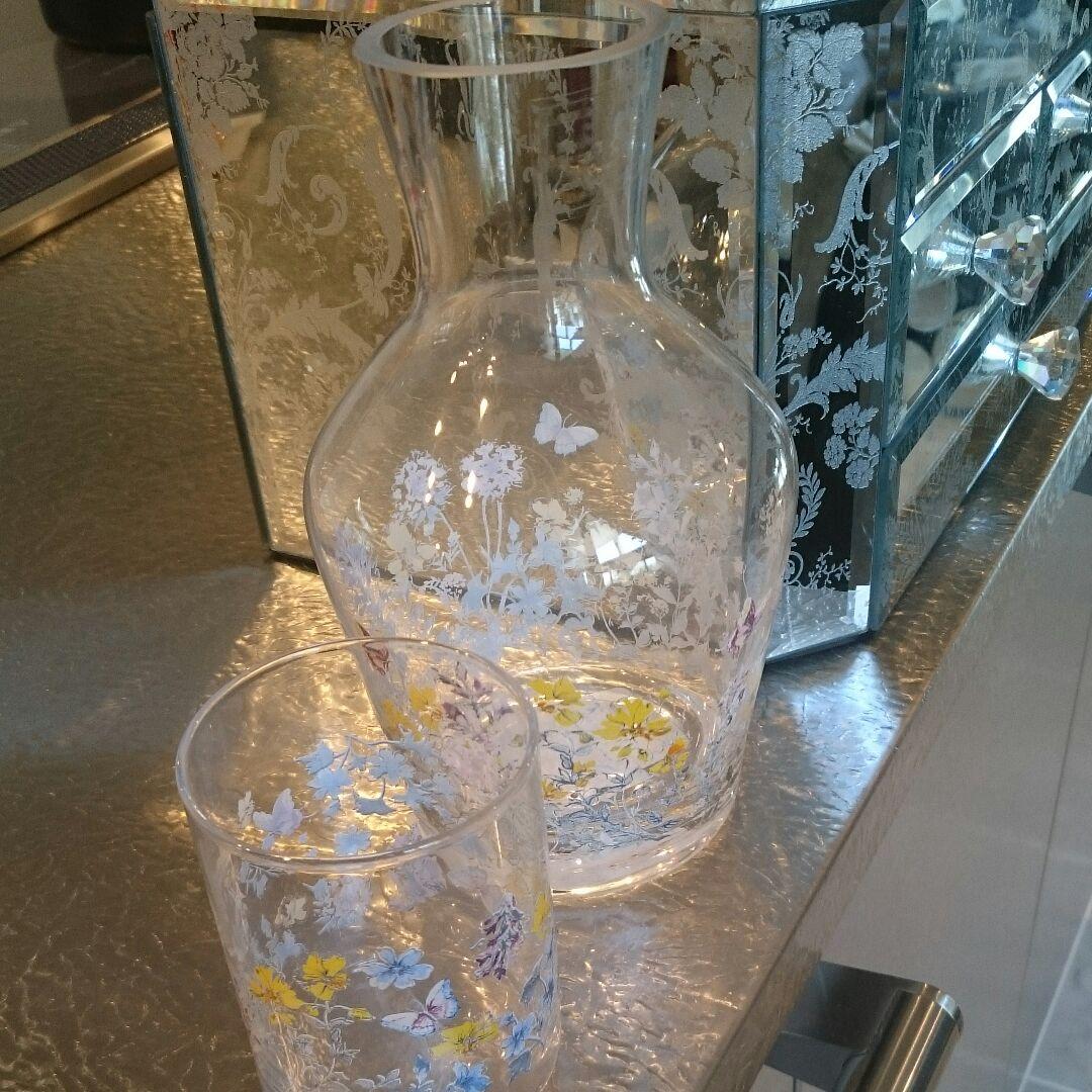 ローラアシュレイ グラス付き カラフェ