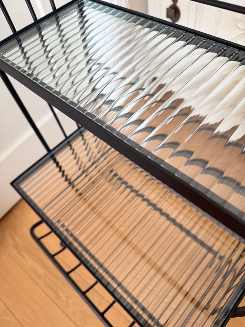 【unico】アイアン×ガラスのサイドテーブル