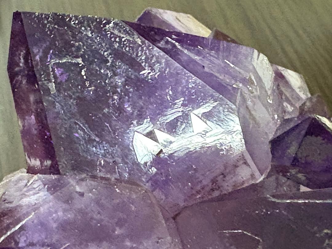 アメジスト　クラスター　美しい　トライゴーニック▽たくさん　レコードキーパー△