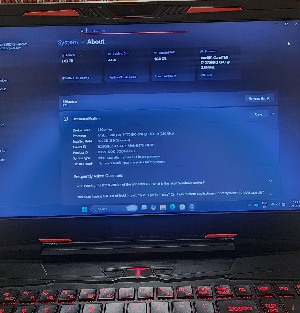 SHINELON Gaming laptop ゲーミングノートパソコン