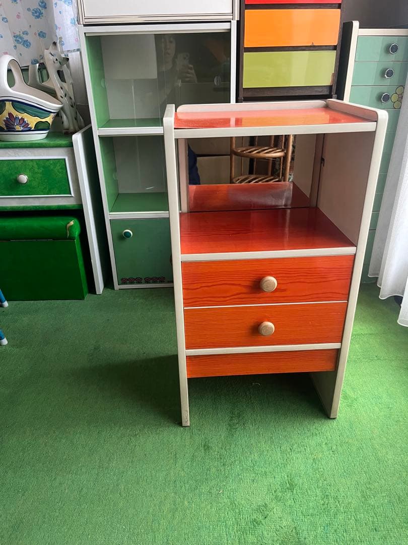 チェスト ドレッサー 鏡台 鏡 ミラー 昭和レトロ レトロポップ インテリア