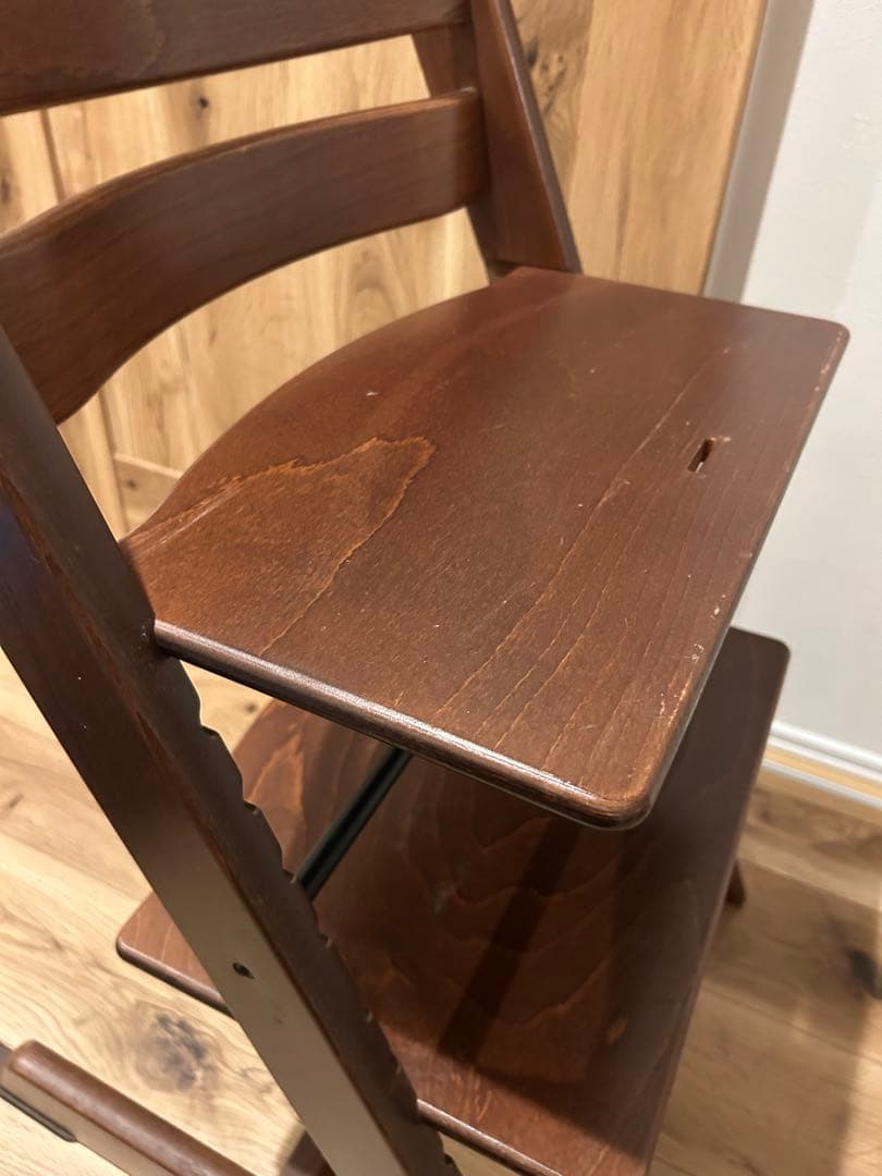 ストッケトリップトラップ　シルアル5 ウォールナットブラウン　延長グライダー付