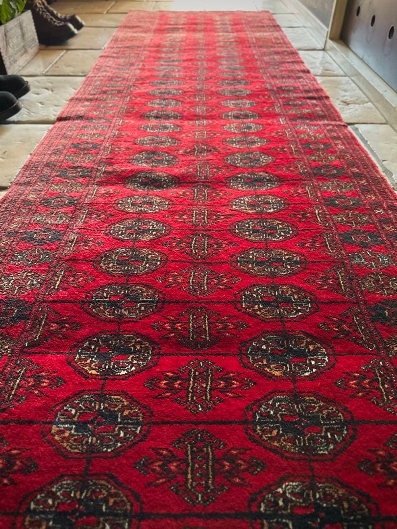 トライバルラグ　ヴィンテージラグ　トルクメン　ランナーサイズ　プリミティブアート