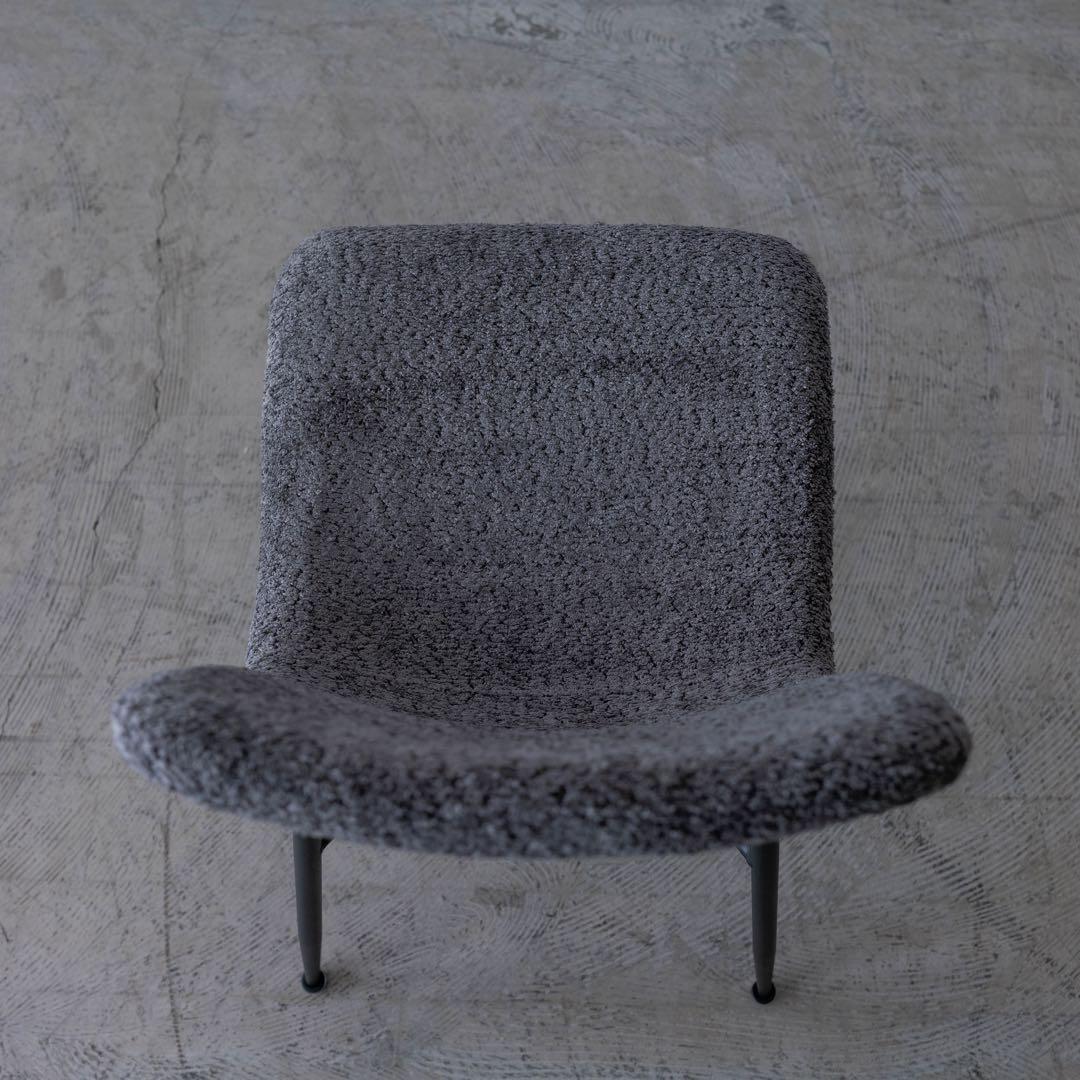 ダークグレー　ファブリックダイニングチェア