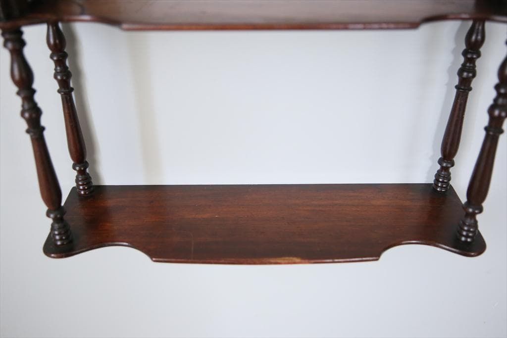 フランスアンティーク木製ウォールシェルフ/壁掛けラック/飾り棚(90-125-2