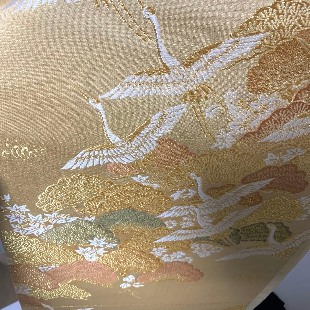 さち　美品　正絹　黒留袖　五つ紋　金彩　舞鶴　6点セット