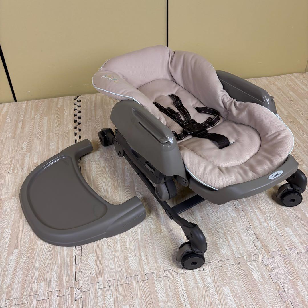 極上クリーニング済　☆美品☆　コンビ　ハイローベッド＆チェア　ネムリラ　グレー