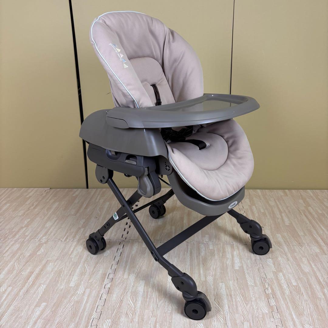 極上クリーニング済　☆美品☆　コンビ　ハイローベッド＆チェア　ネムリラ　グレー