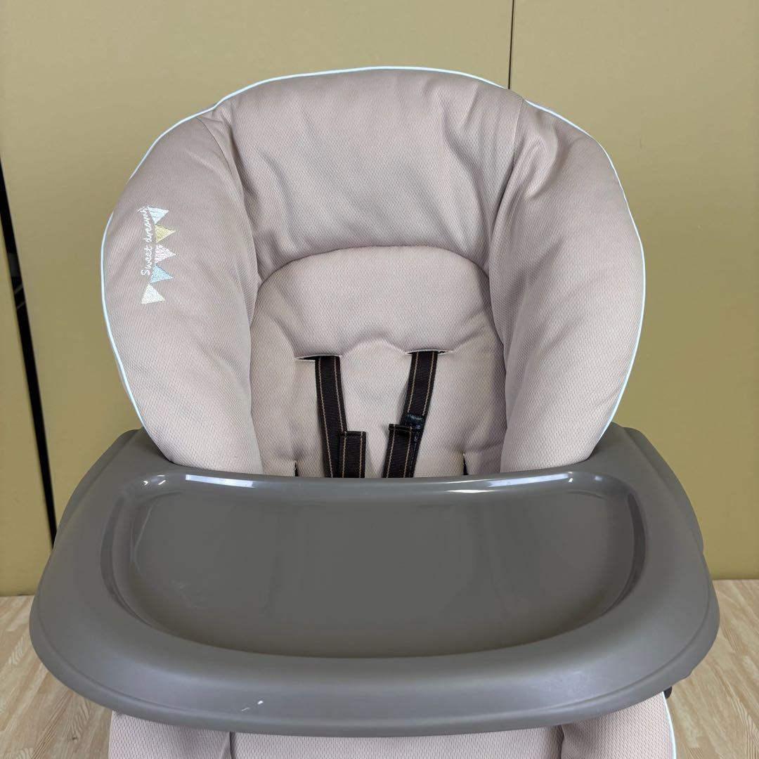 極上クリーニング済　☆美品☆　コンビ　ハイローベッド＆チェア　ネムリラ　グレー