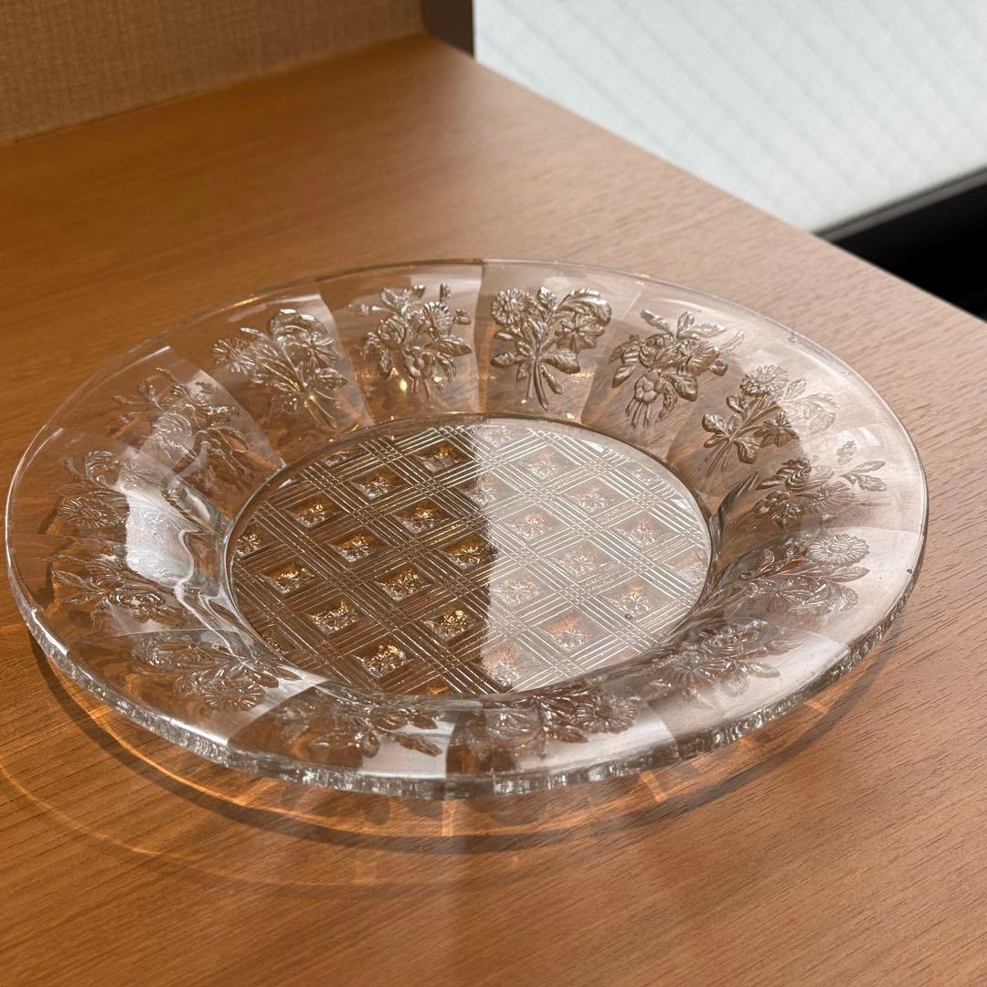 オールドバカラ Baccarat装飾プレート19世紀クリスタル☆チャールズ10世