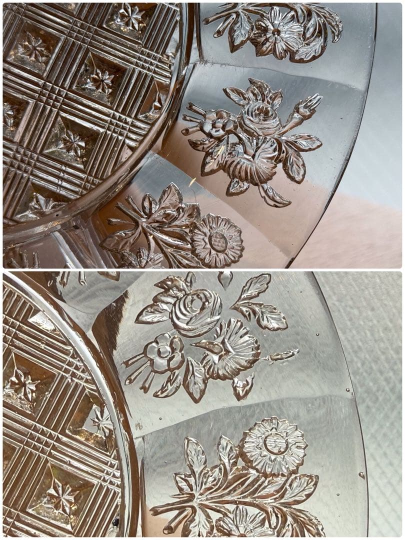 オールドバカラ Baccarat装飾プレート19世紀クリスタル☆チャールズ10世