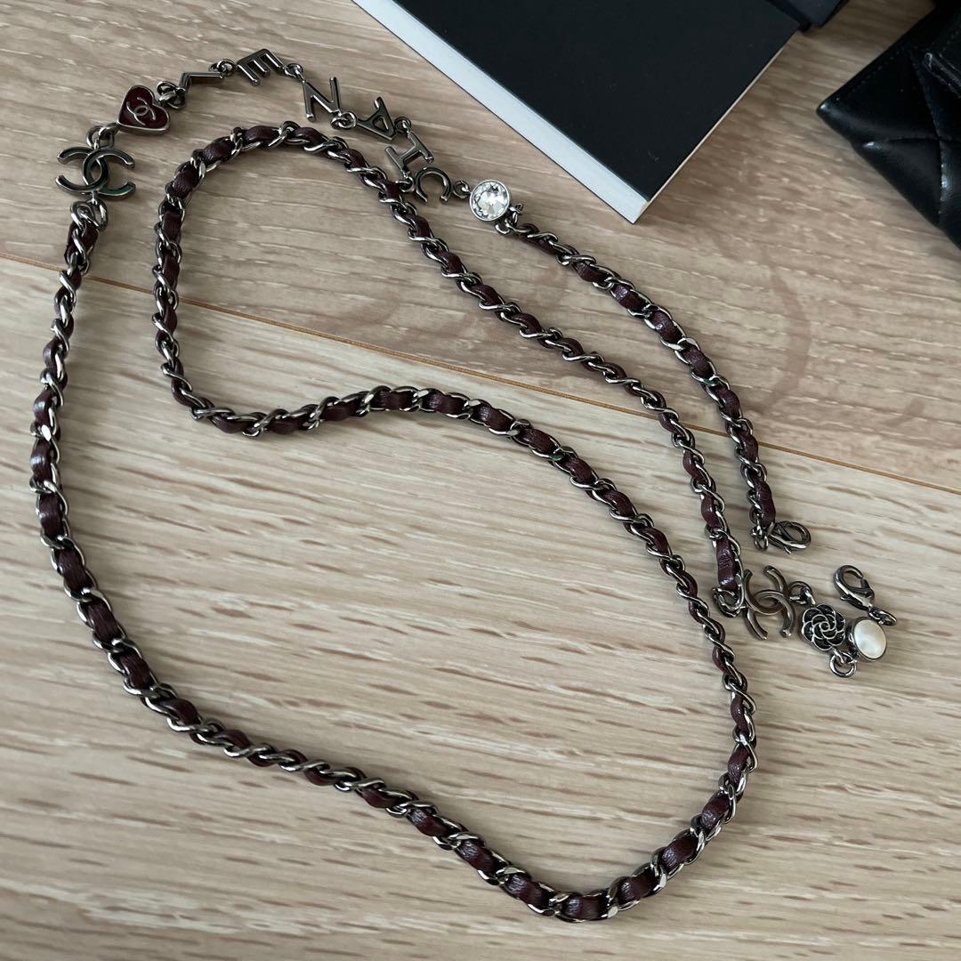 ご確約です。CHANELストラップ付きサングラス　ボルドー