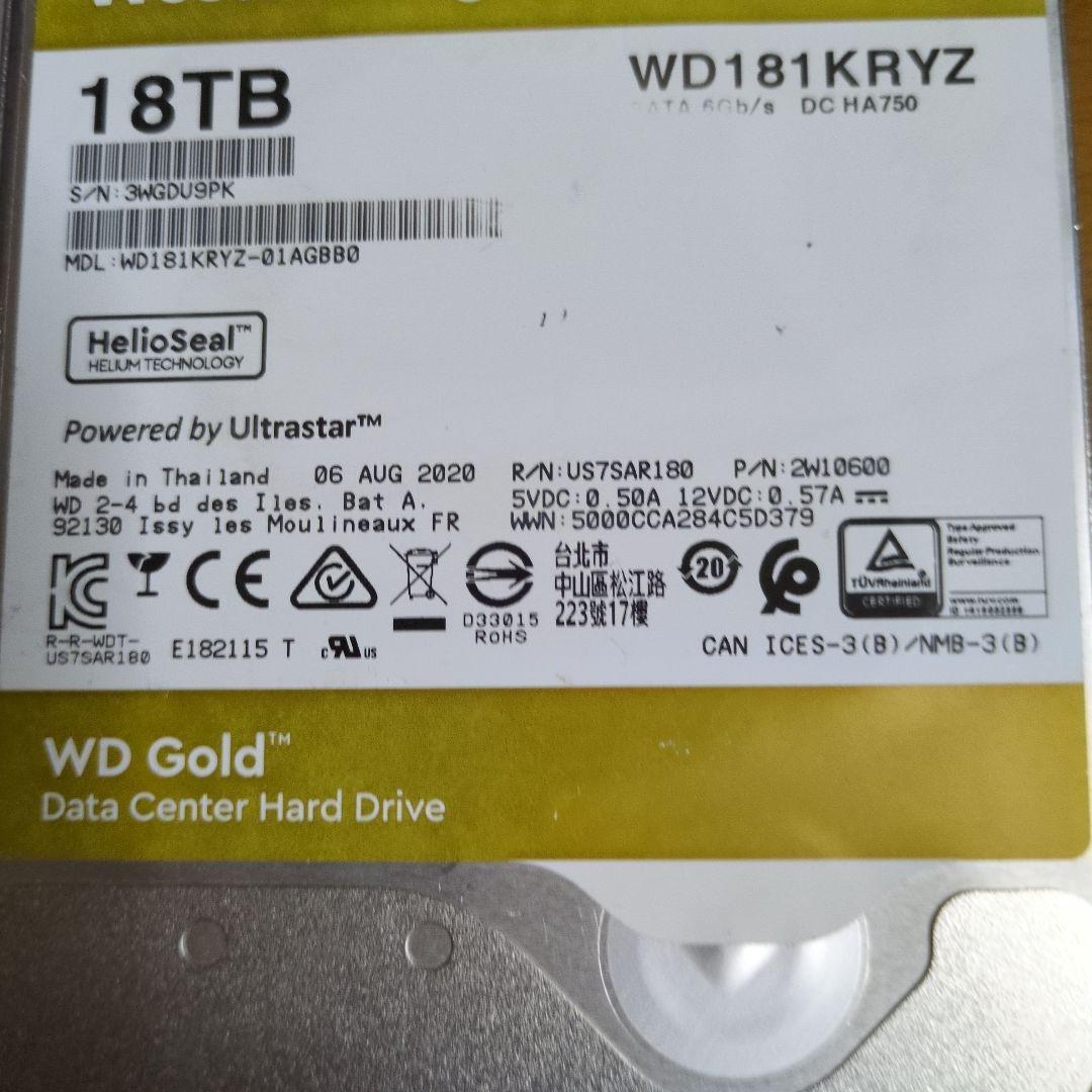 内蔵型ハードディスクドライブ Weston Digital18TBx3