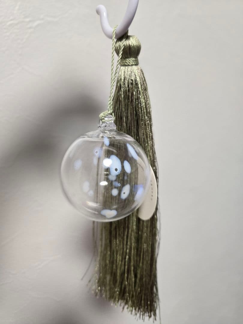 オカベマキコ ガラスのオーナメント ドット模様 飾り 新品 未使用