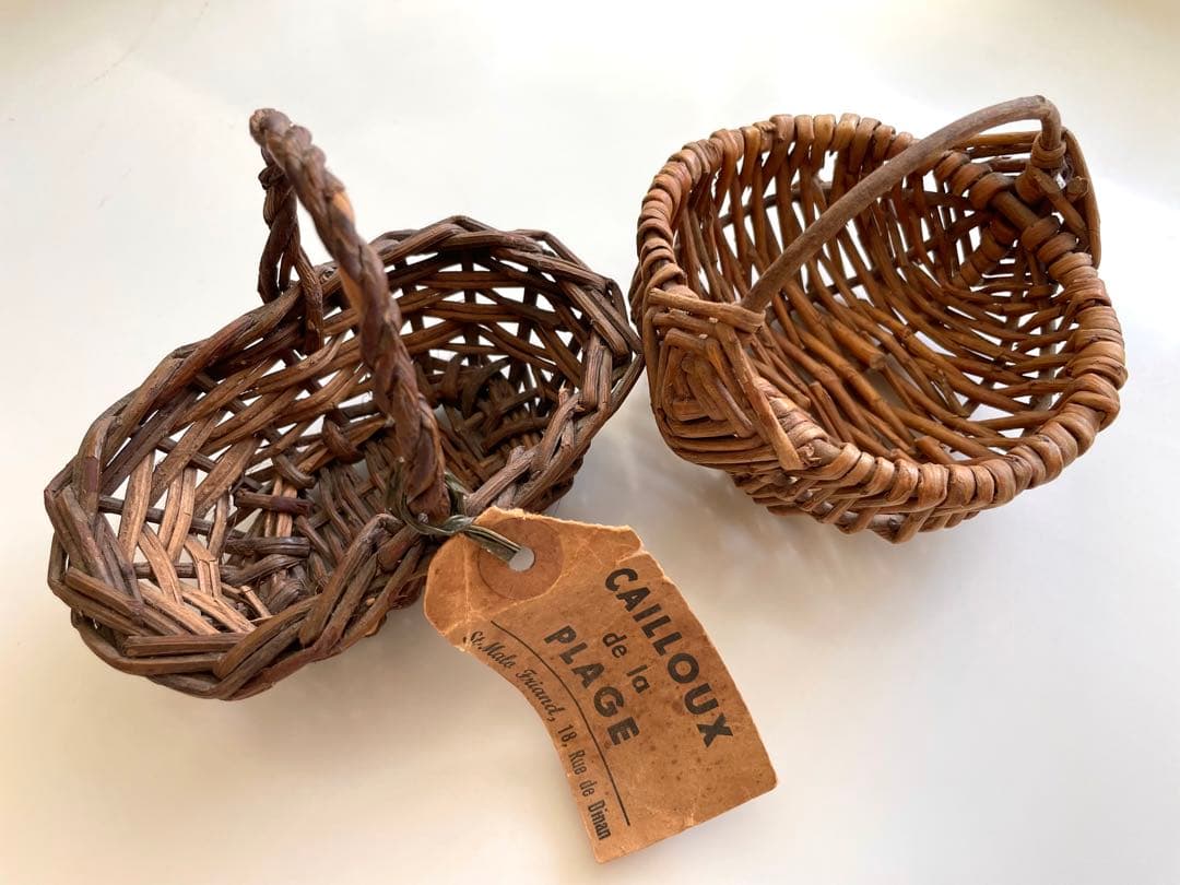 フランス　アンティーク　籠　蚤の市　パニエ ドール　バスケット　ミニチュア