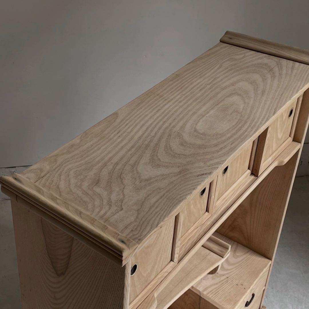 るりだ アンティーク　古い茶箪笥　レトロ　古家具　食器棚　飾り棚