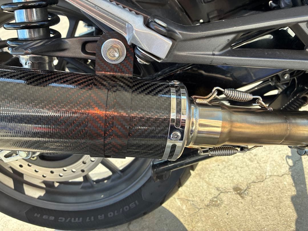 GB350 gb350s LCI ショートカーボンスリップオンマフラー