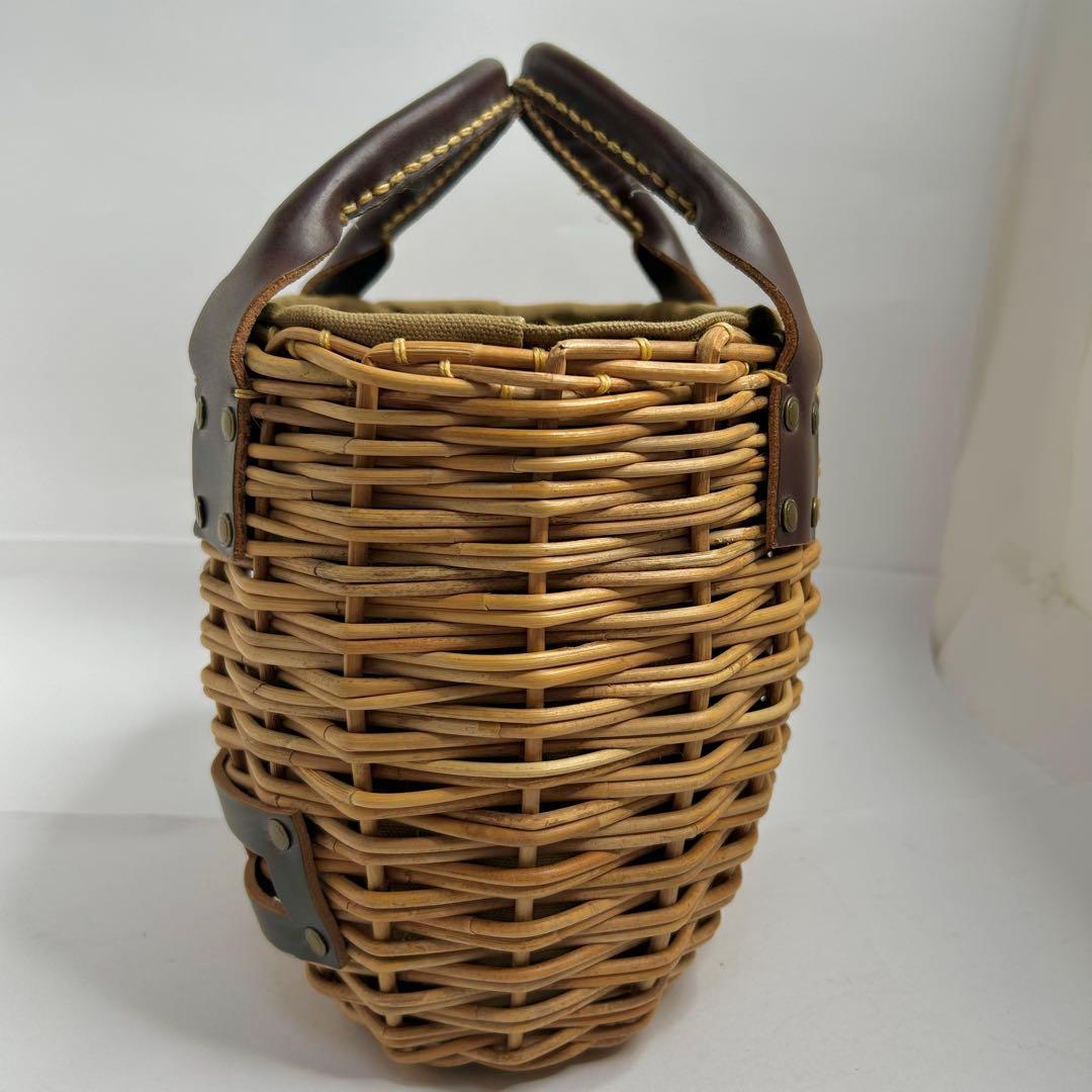 【極美品✨️】エバゴス カゴバッグ ハンドバッグ 被せ付き