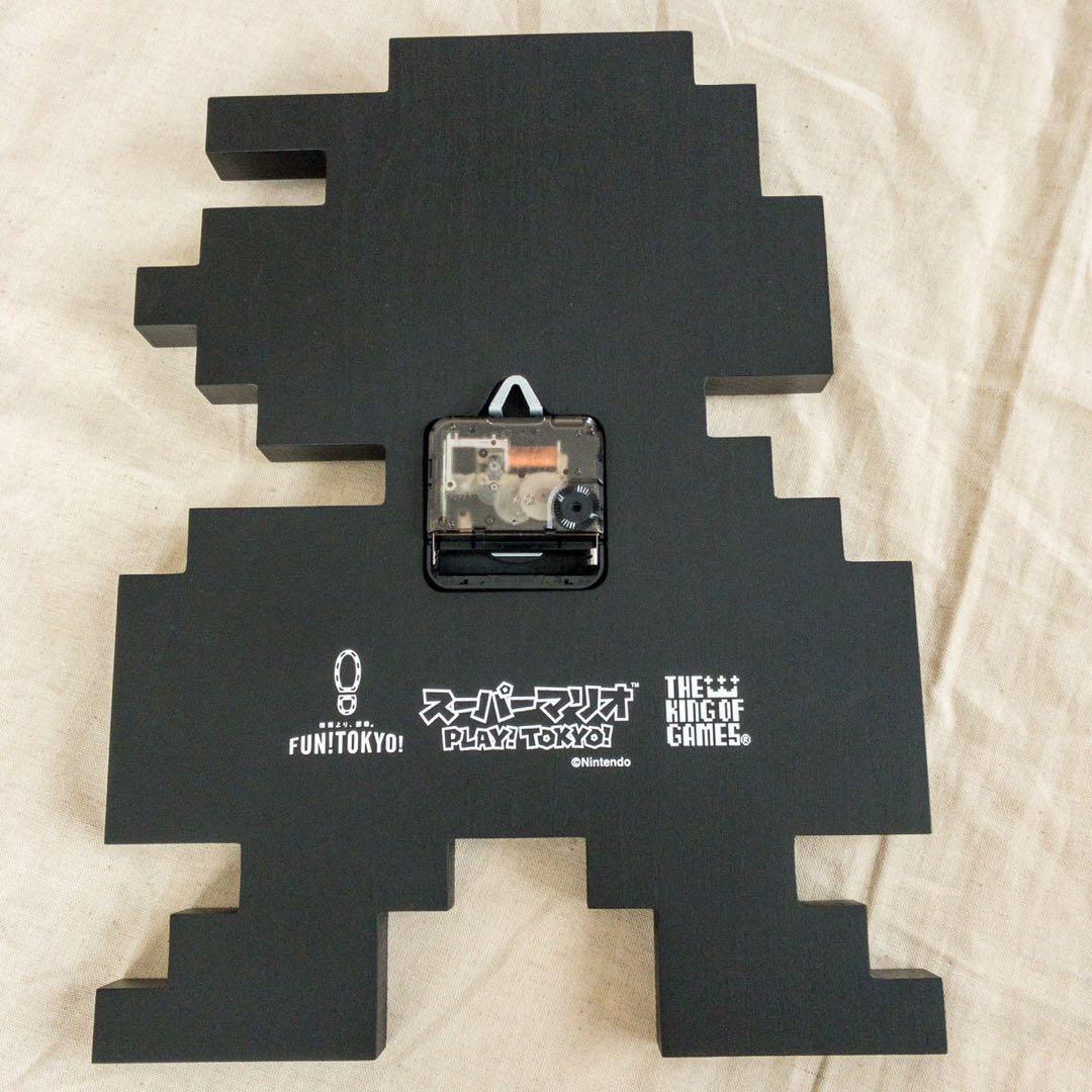 激レア　スーパーマリオ　掛け時計　マリオ　クロック　ブラック　インテリア