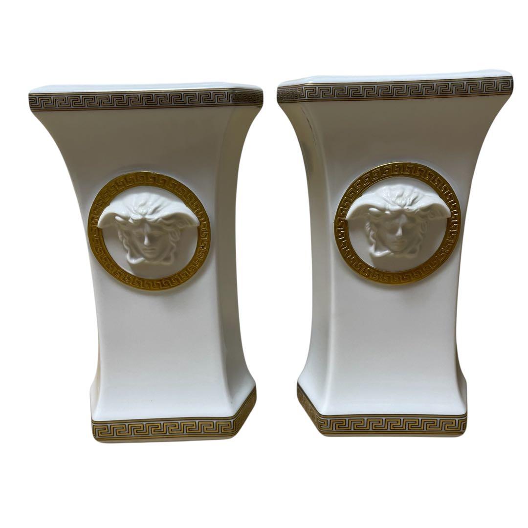 versaceベルサーチ　ローゼンタール　メドゥーサ浮彫り　陶器　花瓶　フラワー