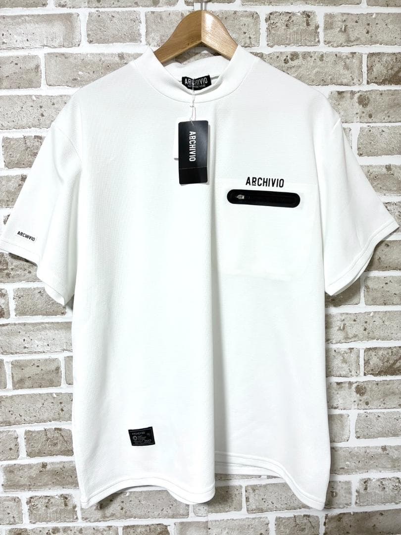 【早い者勝ち✨】新品 アルチビオ メンズ モックネックシャツ サイズ50 白