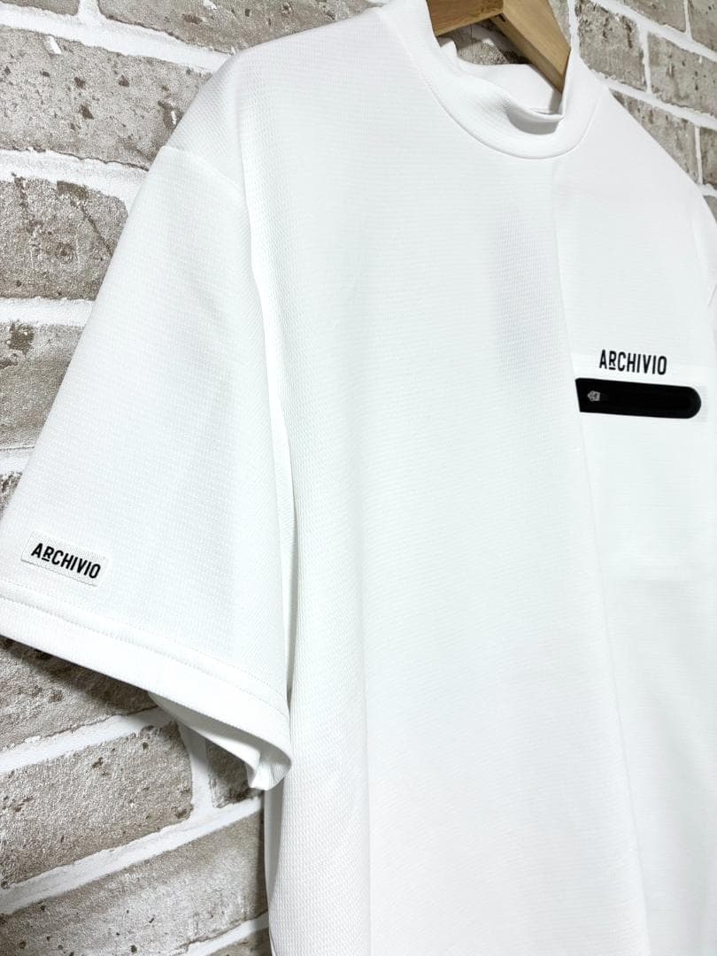 【早い者勝ち✨】新品 アルチビオ メンズ モックネックシャツ サイズ50 白