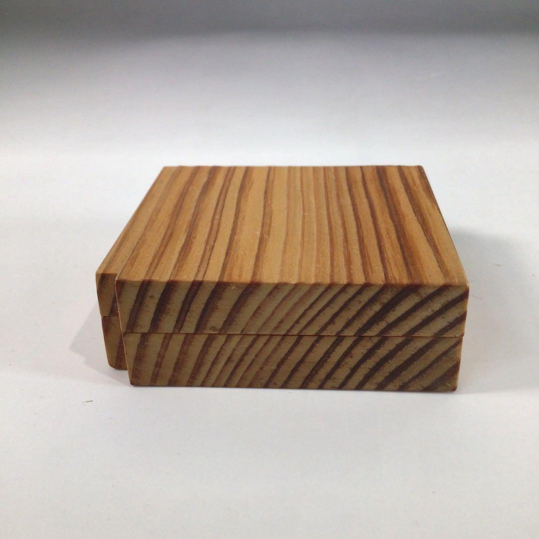 Ｓ１６０　香合　『義的作』『建仁寺　竹田益州　書付』『禅堂古材』　共箱　茶道具