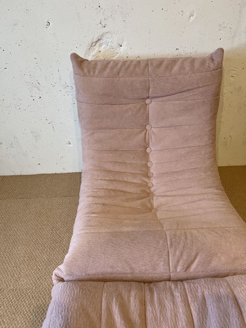 リーンロゼ風　ピンク 1人ソファオットマン付き