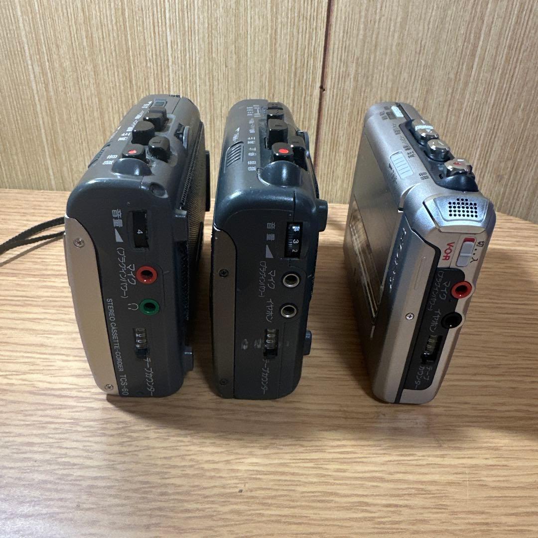 ソニーTCM-450/48/TCS-60カセットテープレコーダー本体3台ジャンク