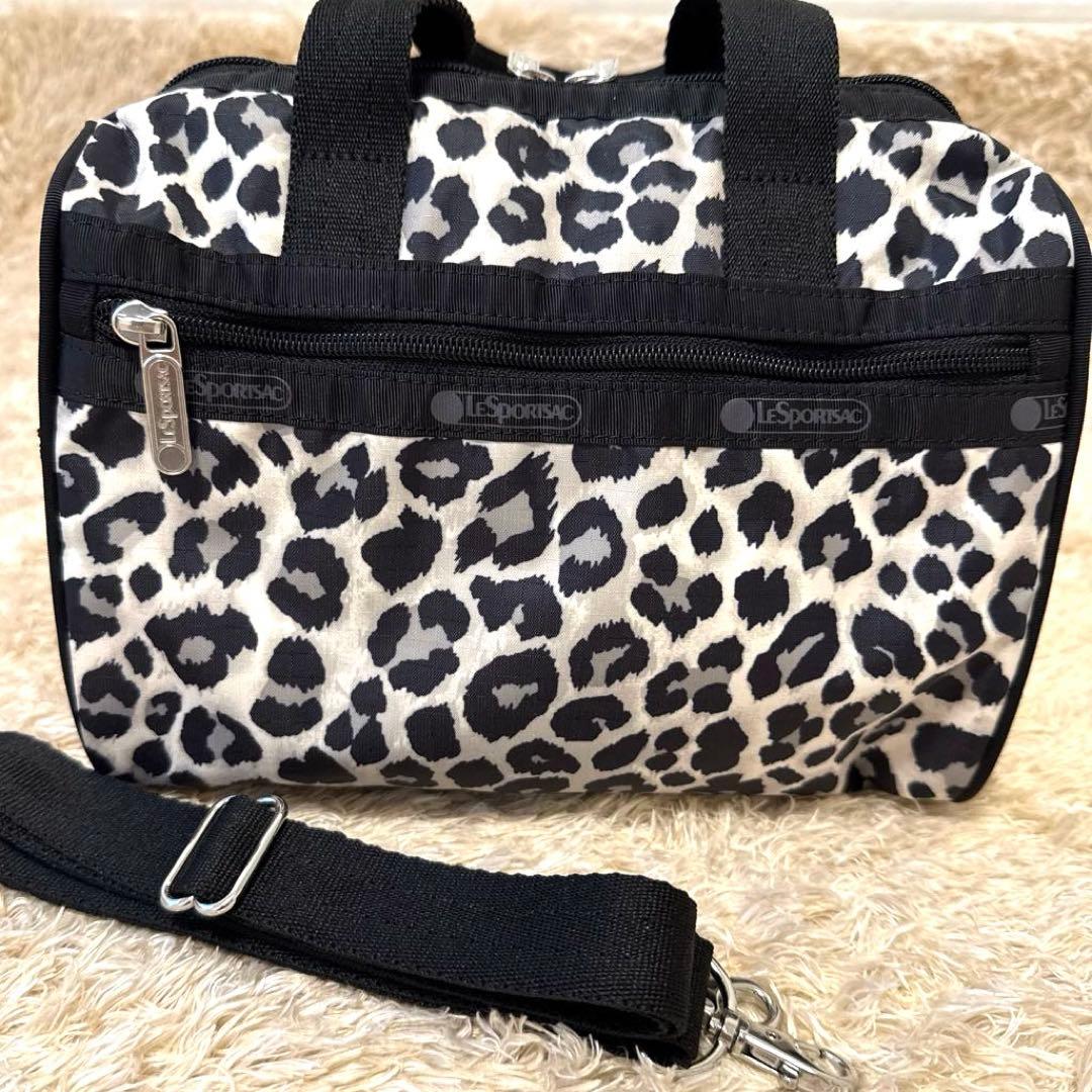 【美品】レスポートサック　2wayバック　レオパード