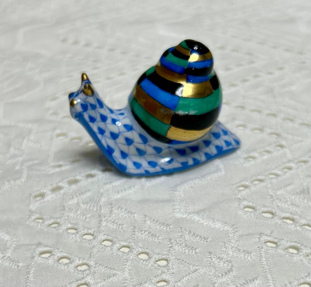 ヘレンド カラフルなガラス製カタツムリ置物