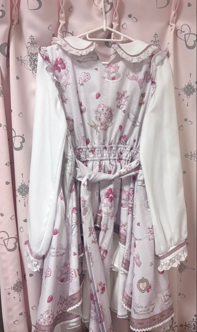 LIZLISA リズリサ Salon de Fraise柄ワンピース ピンク