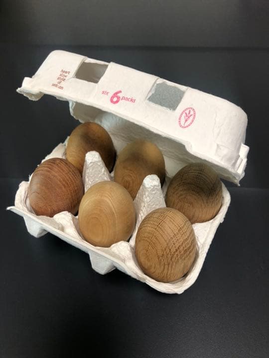 木の玉子　　欅・タモ・ナラ材