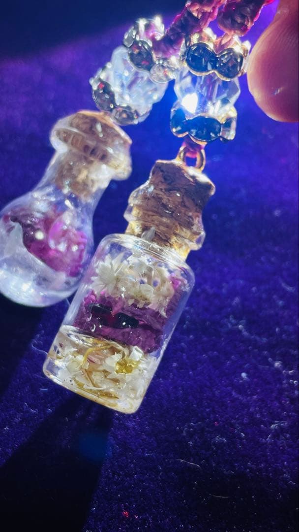 紫音✨河津桜ガーネットルースお守り 紫音様オリジナルポーション✨お纏め