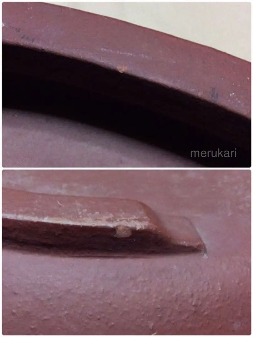 中国古盆器 紫砂 盆栽鉢 紫泥外縁楕円鉢 東寳公造 /蔵出し/唐物/古玩/骨董