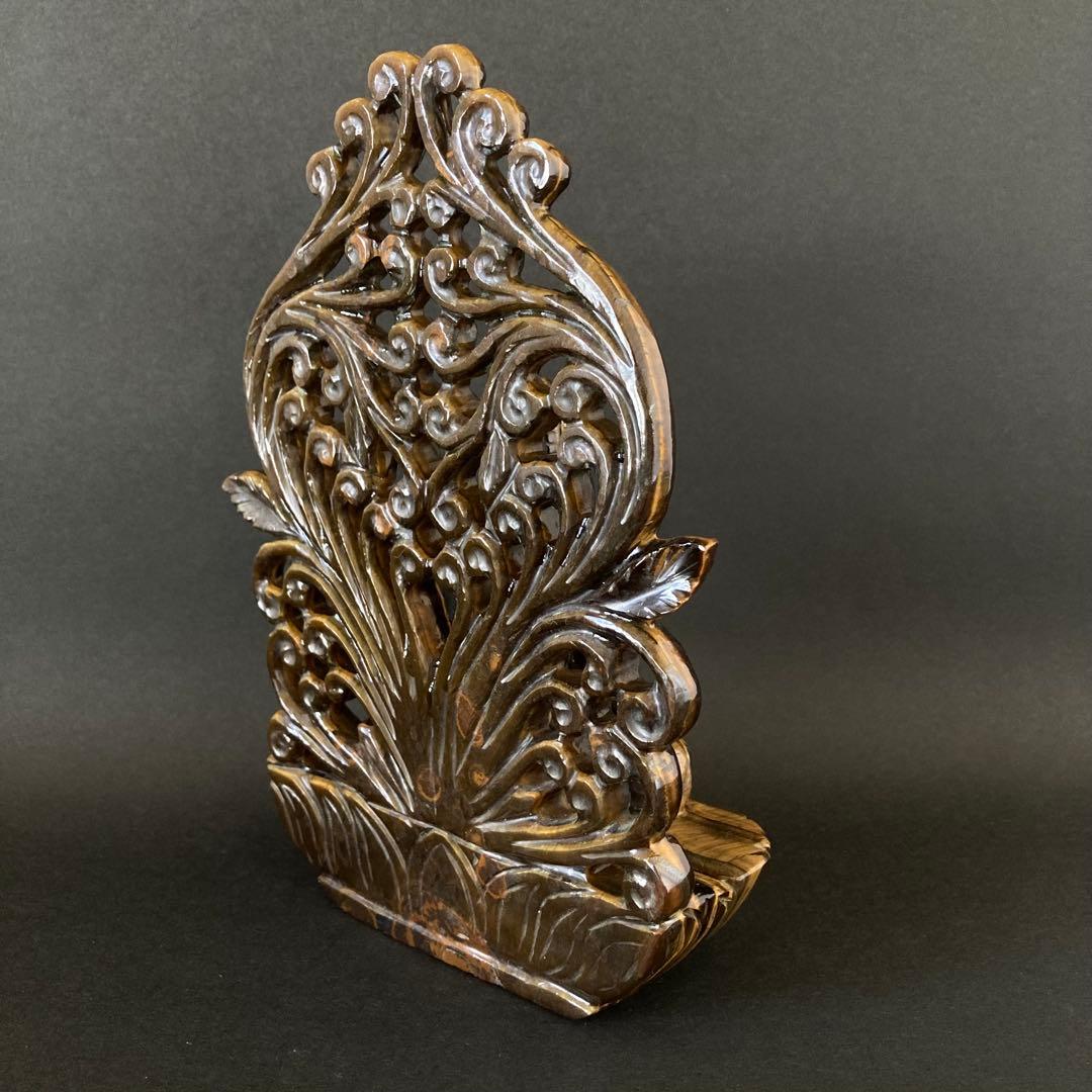 天然石　仏陀　タイガーアイ　860g