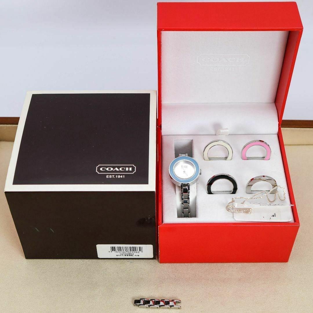 稼働 COACH 腕時計 チェンジベゼル 新品電池 レディース 外箱 2159